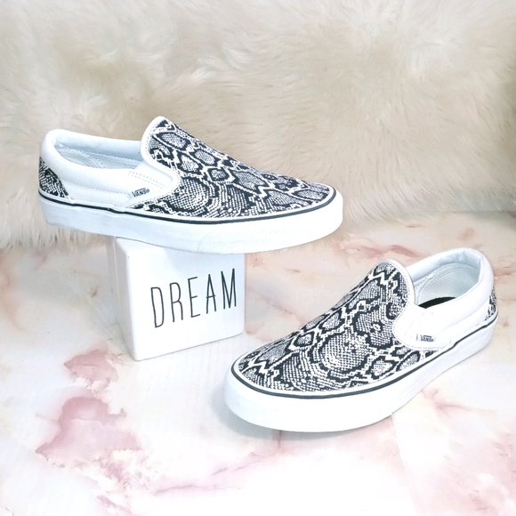 Vans Shoes - Vans | Snakeskin Slip On Sneakers